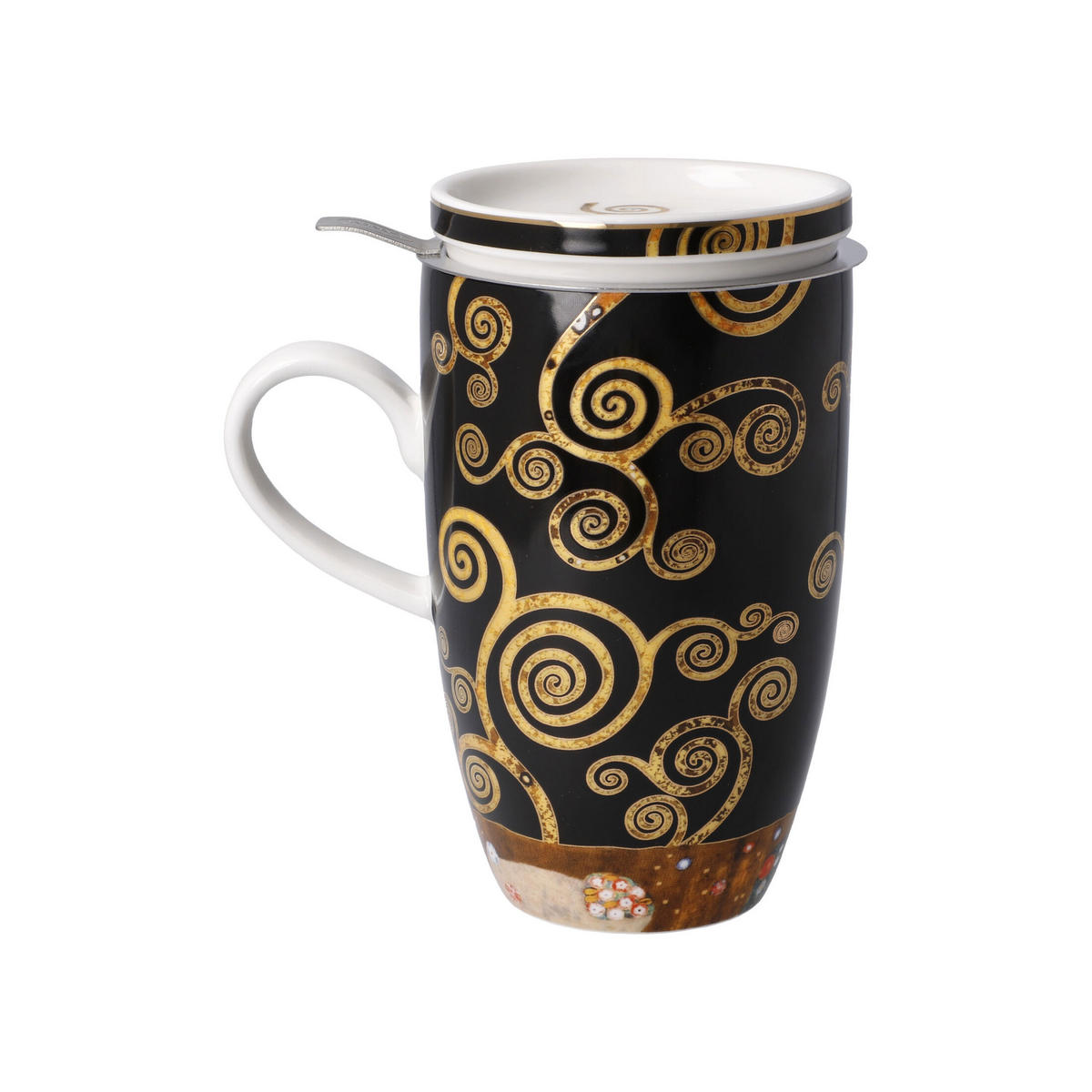 TEETASSE Gustav Klimt - Der Lebensbaum, Fine Bone China, 450 ml - Multicolor, Keramik (0.45L) - Goebel
