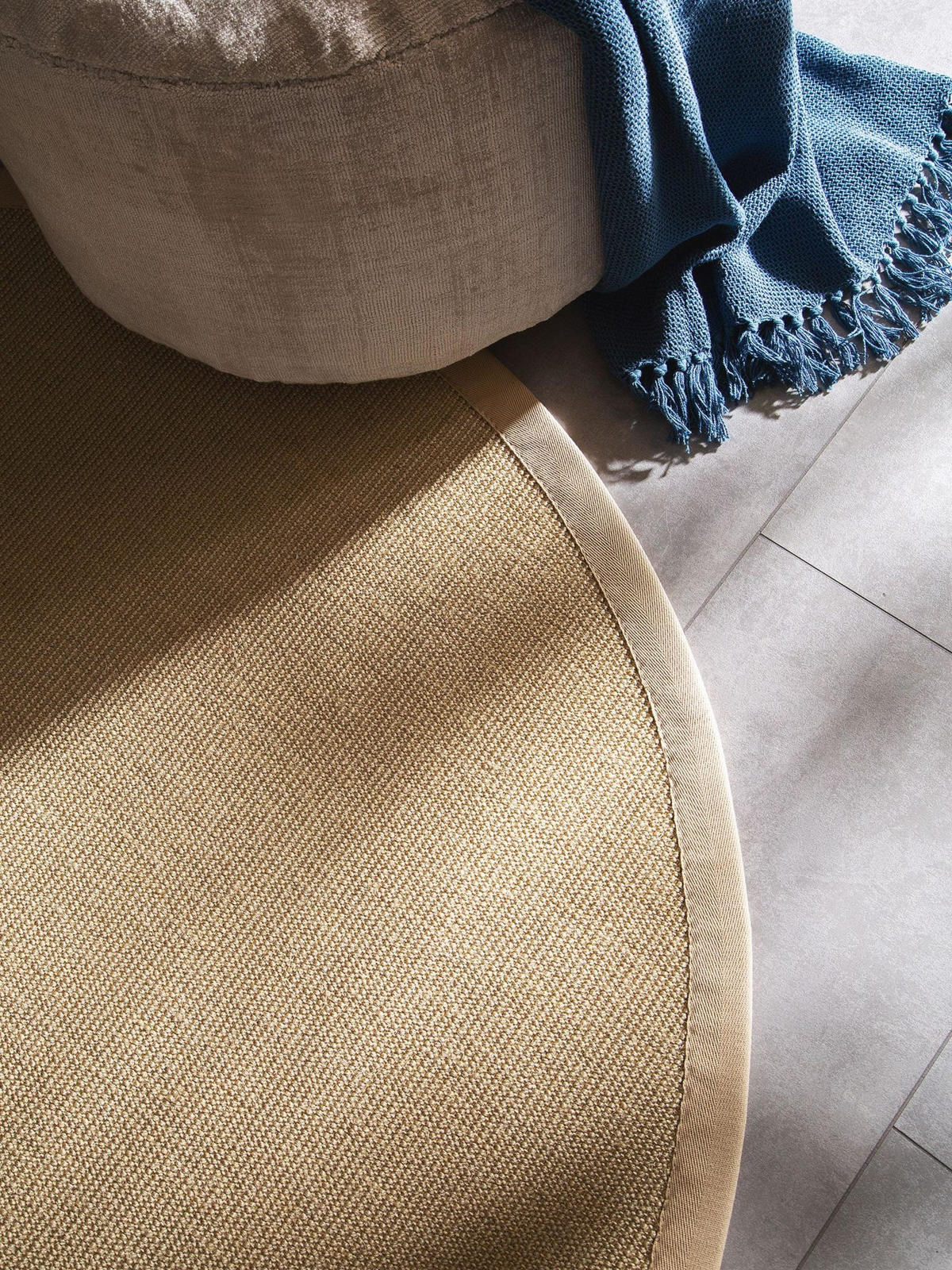 SISALTEPPICH Sana Cream ø 200 cm rund - Beige, Naturmaterialen/Kunststoff (200/1cm) - KUNSTLOFT