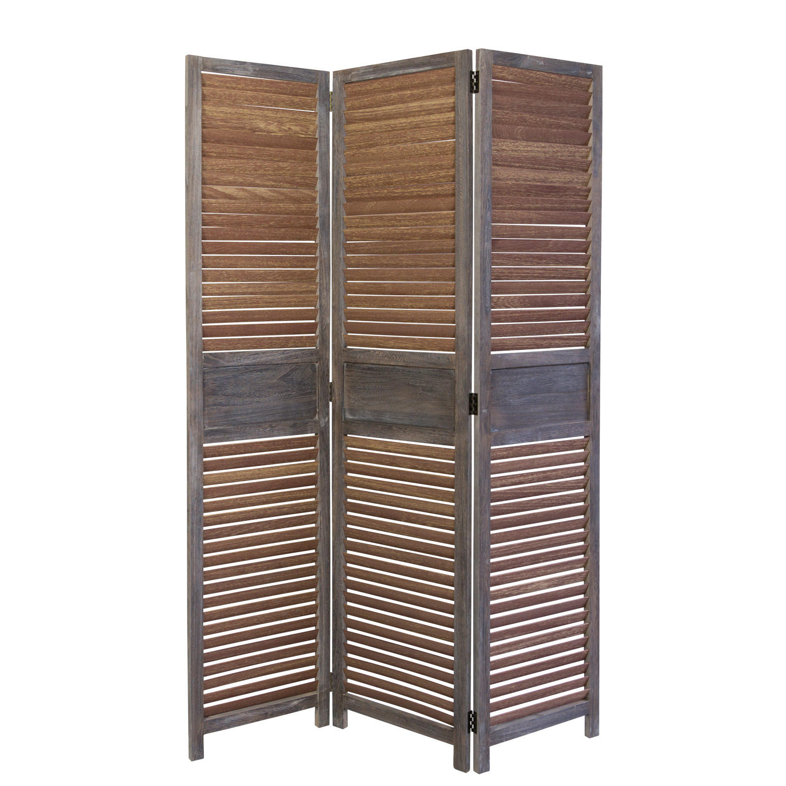PARAVENT 3-tlg. 120/170 cm Braun Bambuslamellen - Braun, Holz (120/170/2cm) - Homestyle4u