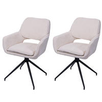 ESSZIMMERSTUHL Cremeweiß 2er-Set - Weiß, Textil (57/86/61cm) - MCW