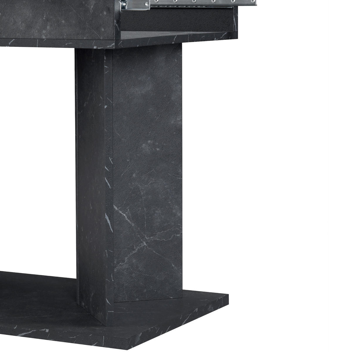 ESSTISCH VIVIAN 120-160/80/76 cm - Anthrazit, Holzwerkstoff (80/120/76cm) - B&D Home