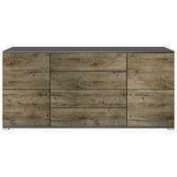 SIDEBOARD Rova Eiche Ribbeck - Alteiche, Holzwerkstoff (166.5/75.5/35cm) - Vladon