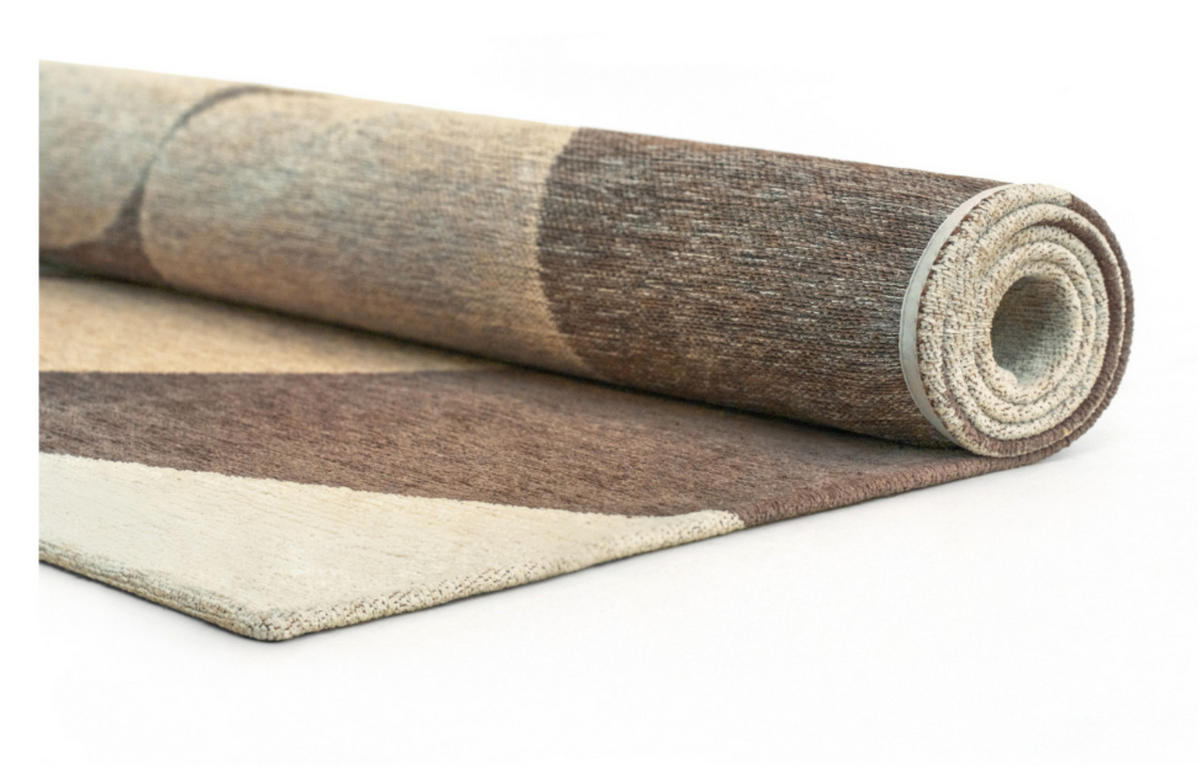 TEPPICH modern Flachgewebe ROCKY Braun 140 x 200 cm - Braun, Textil (140/200cm) - Novatrend