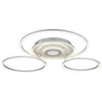 DECKENLEUCHTE MILES Metall silber, LED - Silberfarben, Metall (99.2/80.8/13.5cm) - Globo Lighting