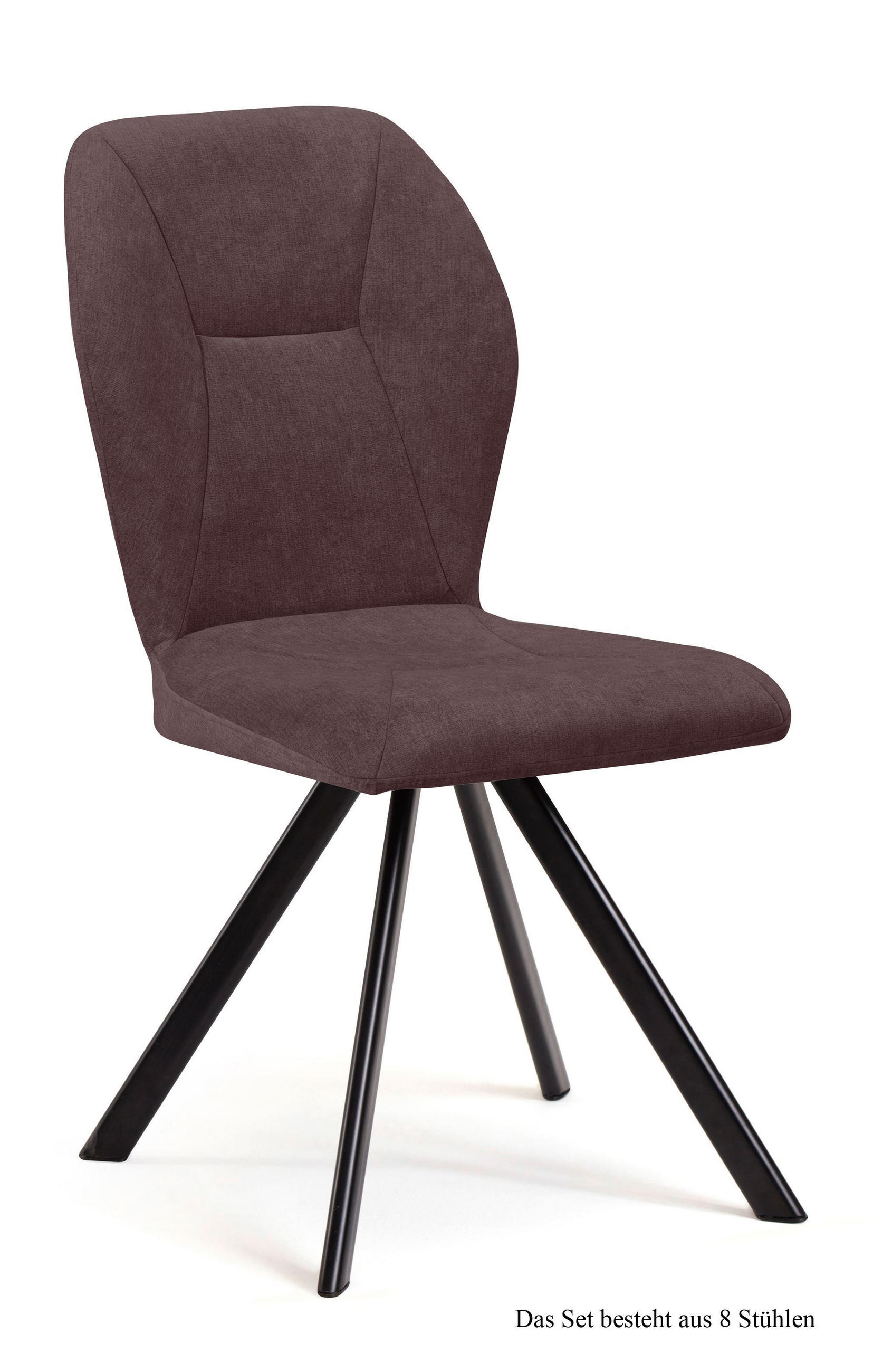 ESSZIMMERSTUHL (8er-Set) Delta 51x92x60 Schwarz/Braun - Schwarz/Braun, Kunststoff (60/92/51cm) - 58aufmkessel