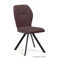 ESSZIMMERSTUHL (8er-Set) Delta 51x92x60 Schwarz/Braun - Schwarz/Braun, Kunststoff (60/92/51cm) - 58aufmkessel