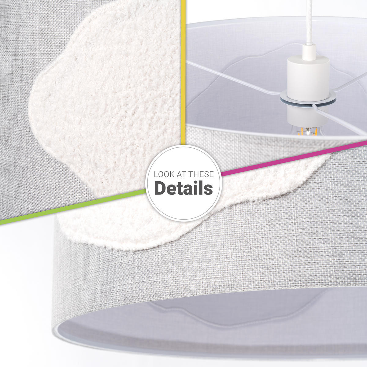 PENDELLEUCHTE HUGO CLOUD - Weiß, Metall (45.5/45.5/28.5cm) - Paco Home