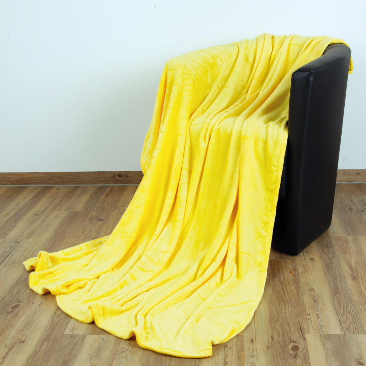 KUSCHELDECKE "Celina" 2er-Pack Gelb 90x140 cm - Hellgelb, Textil (90/140cm)