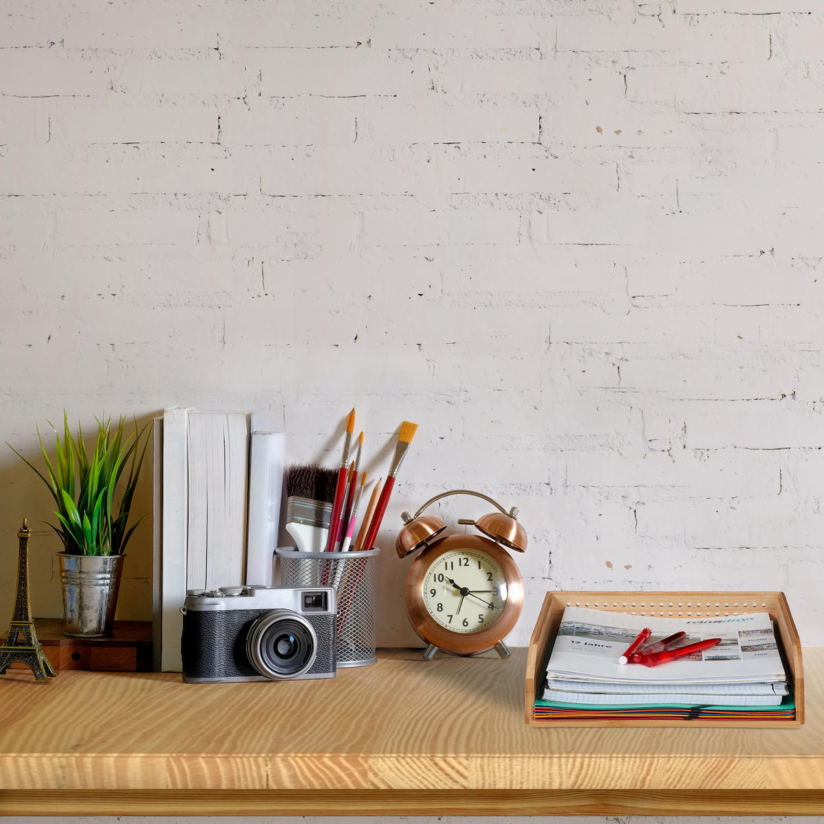 UKLADANIE dokumentov - svetlohnedá, drevo (25/7/33cm) - Relaxdays