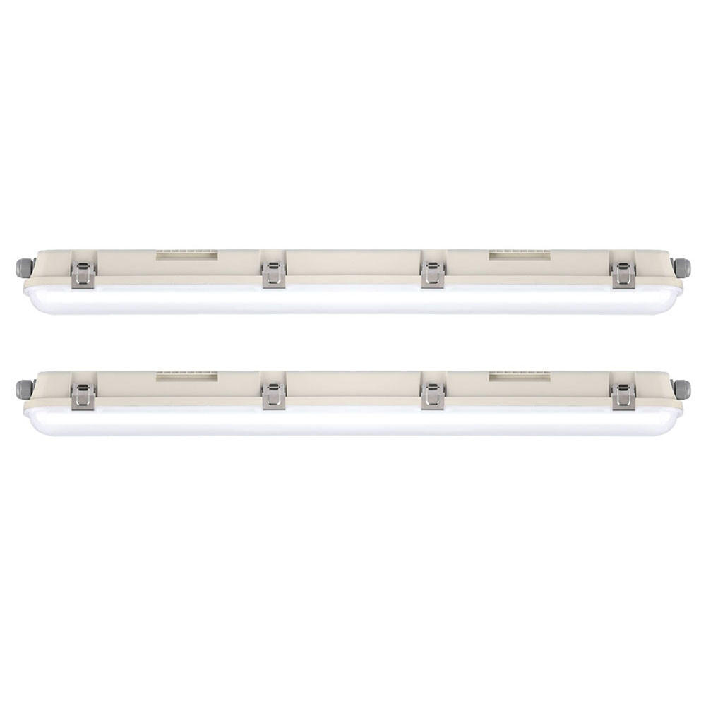 LED DECKENLEUCHTE Weiß Kunststoff 2er Set - Weiß, Kunststoff (150/7.8/7.2cm)