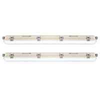 LED DECKENLEUCHTE Weiß Kunststoff 2er Set - Weiß, Kunststoff (150/7.8/7.2cm)