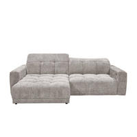 ECKSCHLAFSOFA mit elektronische Sitztiefenverstellung - Hellgrau/Schwarz, Holzwerkstoff/Kunststoff (297/170cm) - ed exciting design