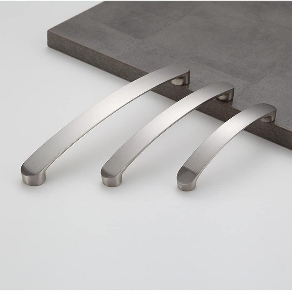 MÖBELGRIFF Nickel Gebürstet 10er-Set 128 mm - Silberfarben, Metall (2.4/2.4/14.3cm)