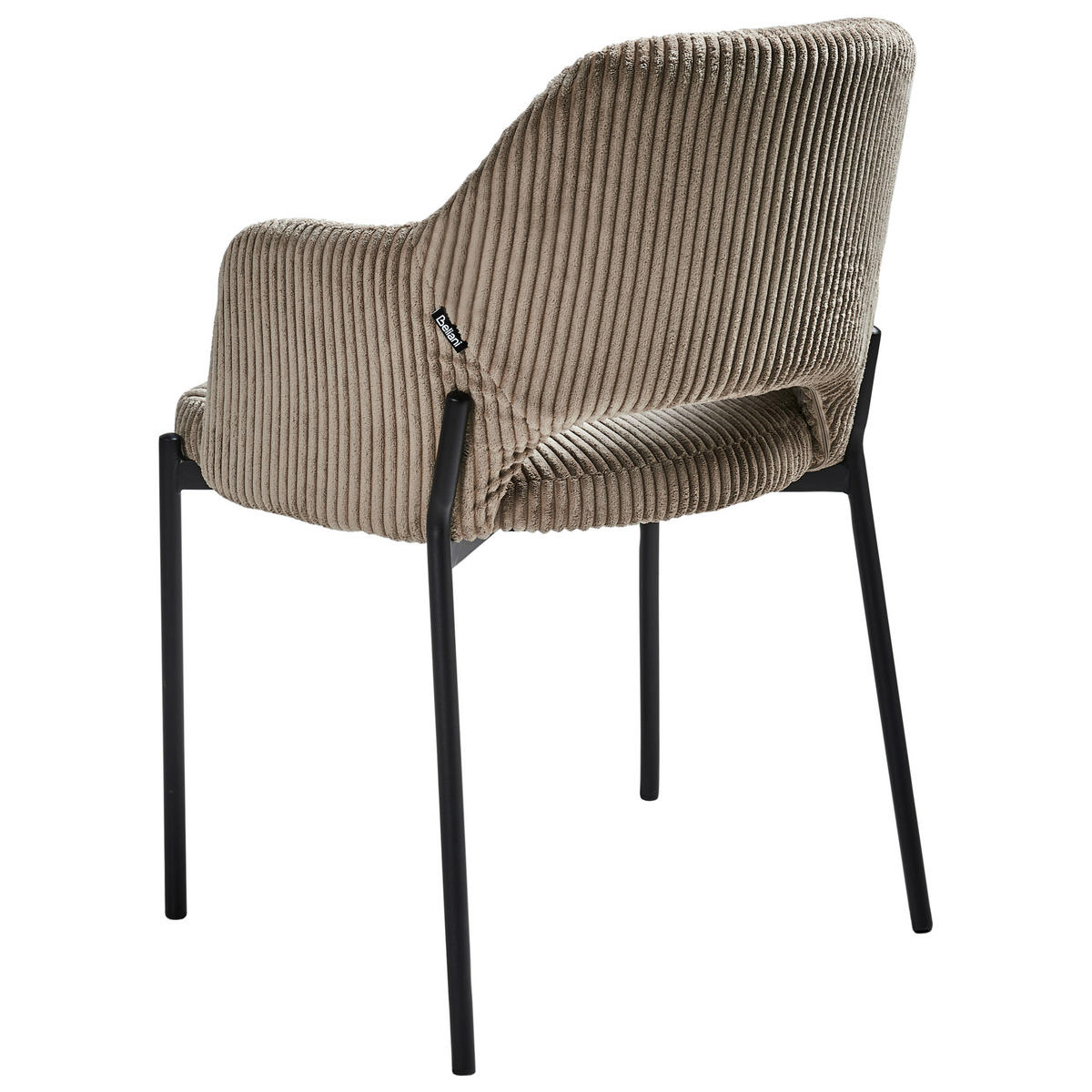 ESSZIMMERSTUHL 2er-Set Cord Taupe Raton - Taupe, Textil (53/81/55cm) - Beliani