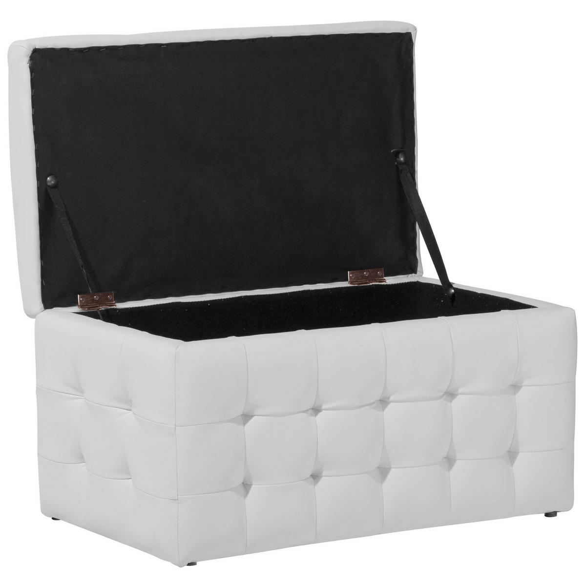 TRUHENBANK Michigan 42/72/40 cm - Weiß, Kunststoff (72/40/42cm) - Beliani
