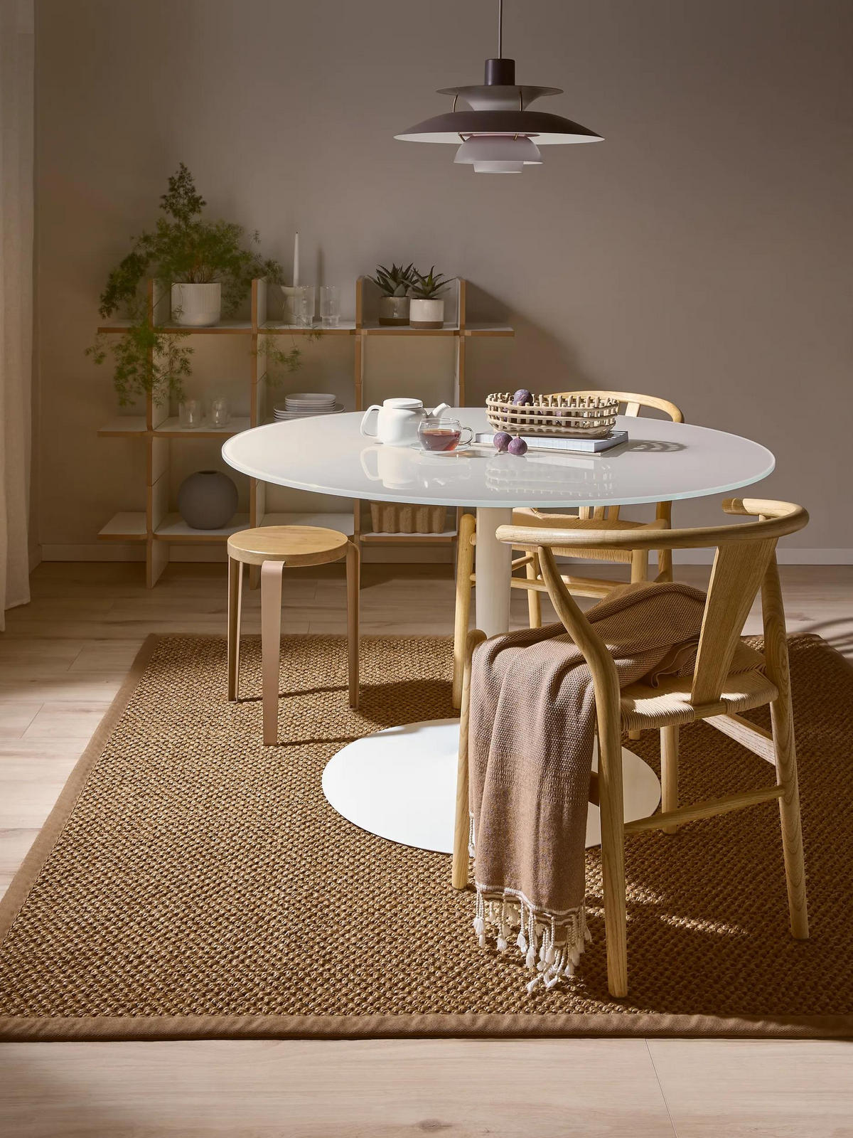 SISALTEPPICH Greta Cream 200x200 cm - Creme, Textil (200/200cm) - benuta Pure