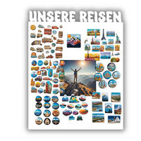 MAGNETTAFEL Unsere Reisen Weiß 80x100 cm - Weiß, Metall (80/100/0.7cm) - ANWICAR