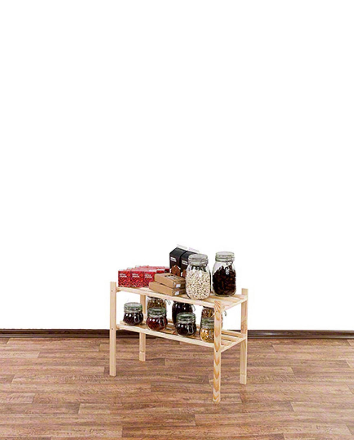 HOLZREGAL TIMBERCRAFT 50x65x28,5cm 2 Fachboden 1,4cm dickes Kiefernholz Natur - Naturfarben, Holz (65/50/28.5cm) - PROREGAL