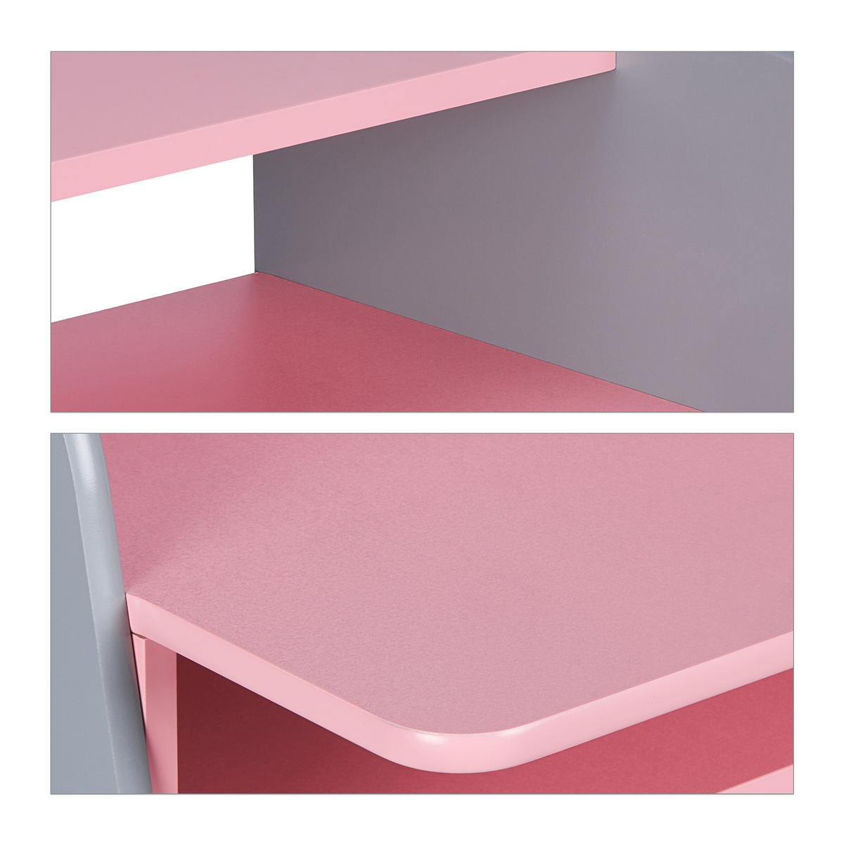 2-TLG.KINDERTISCH - Multicolor, Holzwerkstoff (90/88/48cm) - Relaxdays