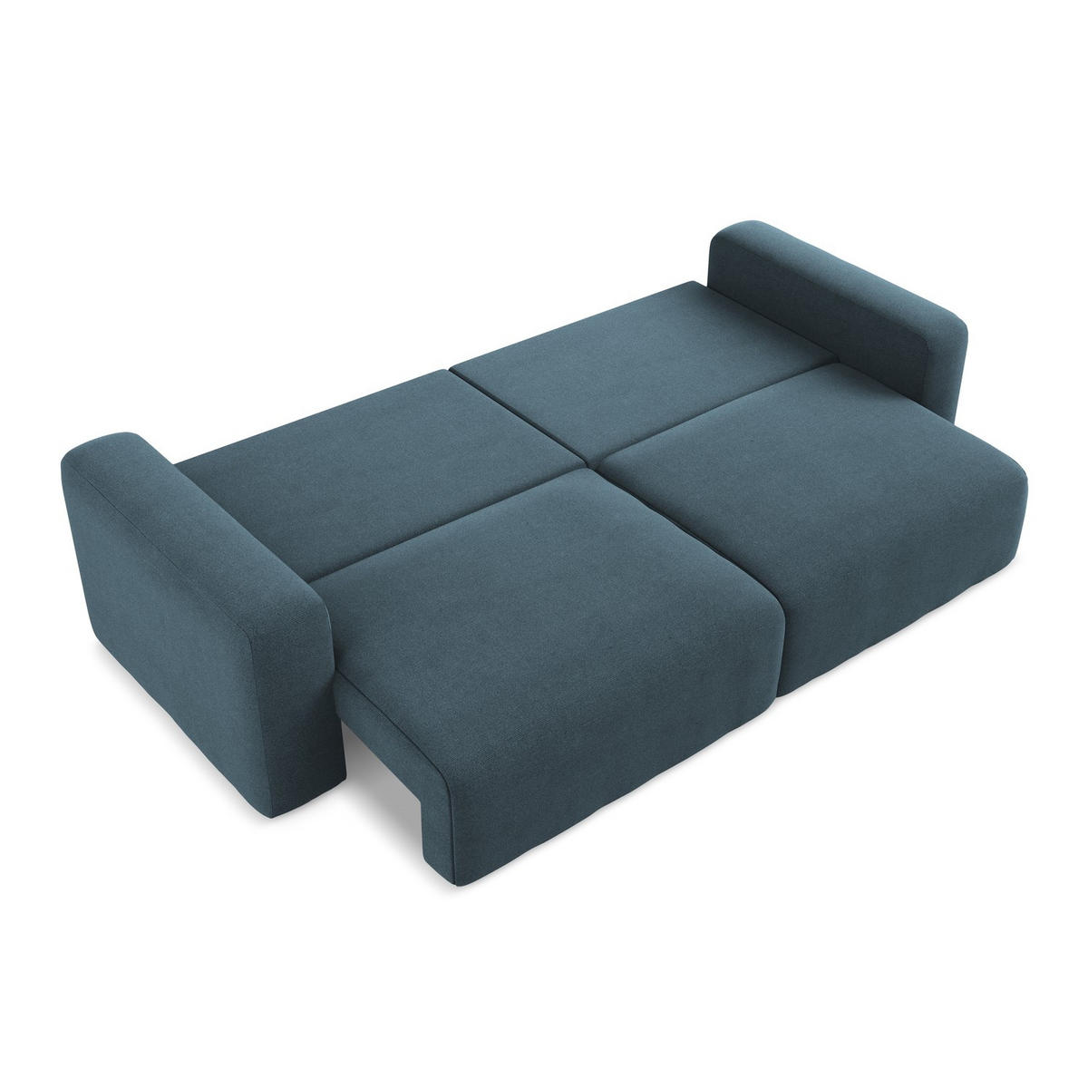 3-SITZER SOFA mit Schlaffunktion Strukturstoff Stoff Blau - Blau/Pink, Kunststoff/Textil (244/79/102cm) - LaMiaSofa