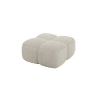 POUF Miko-Puf 90x90x45 cm Creme Cord Modular Sitzhocker - Schwarz/Mokka, Holzwerkstoff/Kunststoff (90/43/90cm) - ALTDECOR