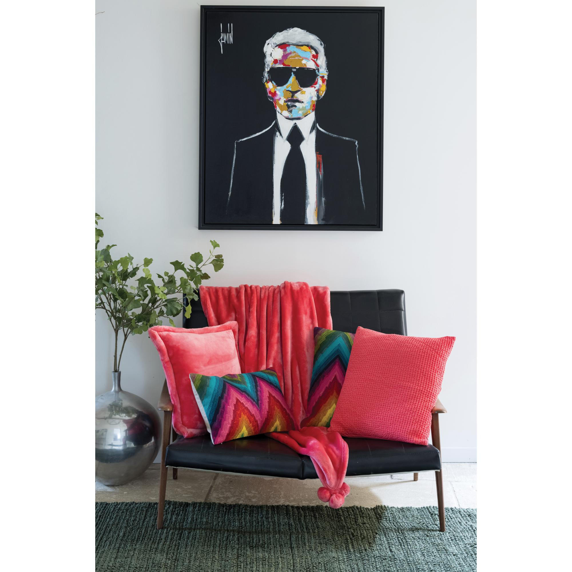 KISSEN Tender malabar 50 x 50 cm - Hellrot, Textil (50/50cm) - Vivaraise