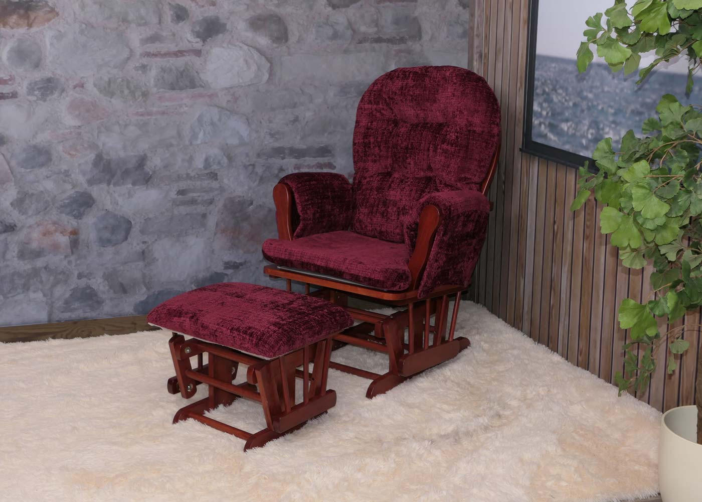 RELAXSESSEL Bordeaux, Braun - Bordeaux/Braun, Textil (75/100/71cm) - MCW