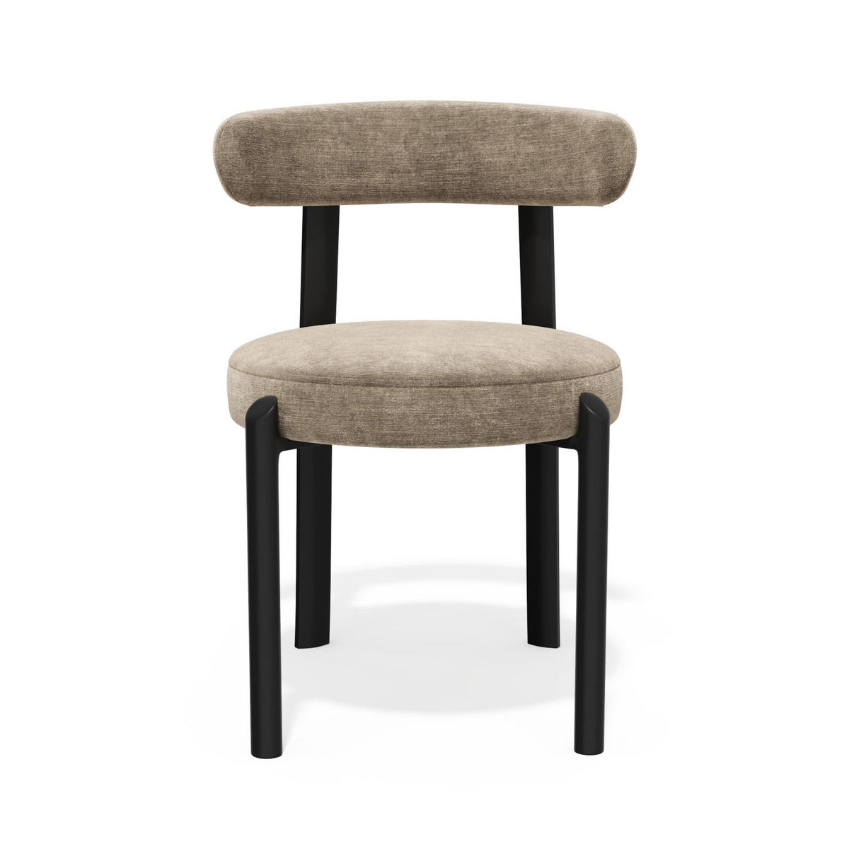 STÜHLE 2er Set NOMA Köpergewebe mit weichem Griff Taupe 56cm - Taupe, Textil (56/77/55cm) - Premium Interiors