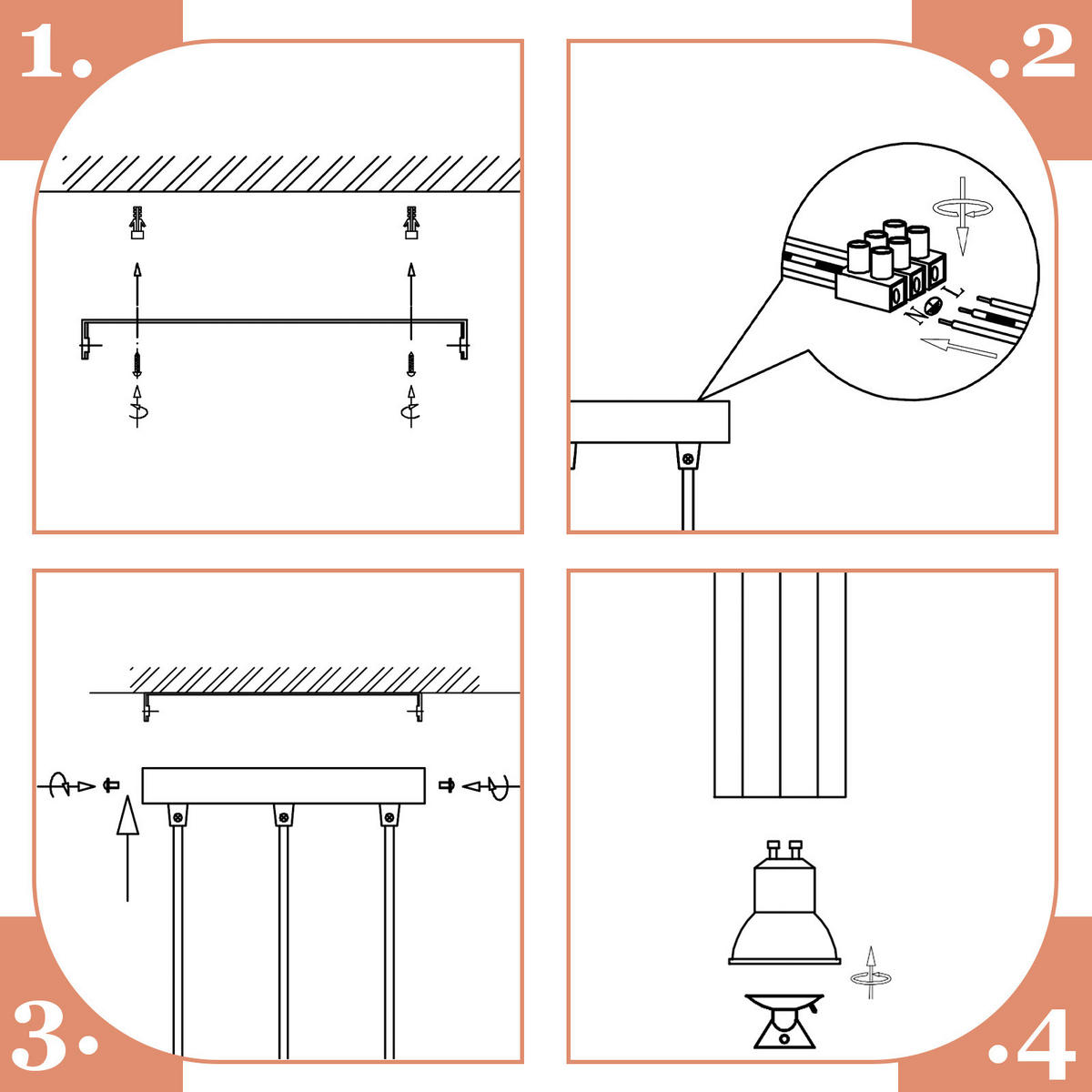 PENDELLEUCHTE Theodore 24/10/24 cm - Schwarz, Metall (24/10/24cm) - ZMH