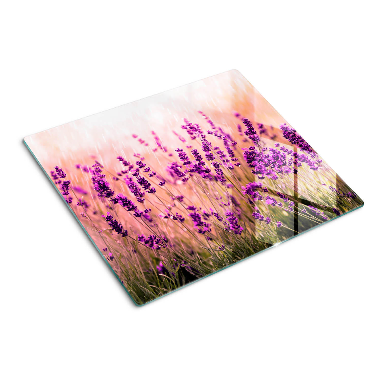 Tulup Glasplatte Lila 60x0.4x52 cm