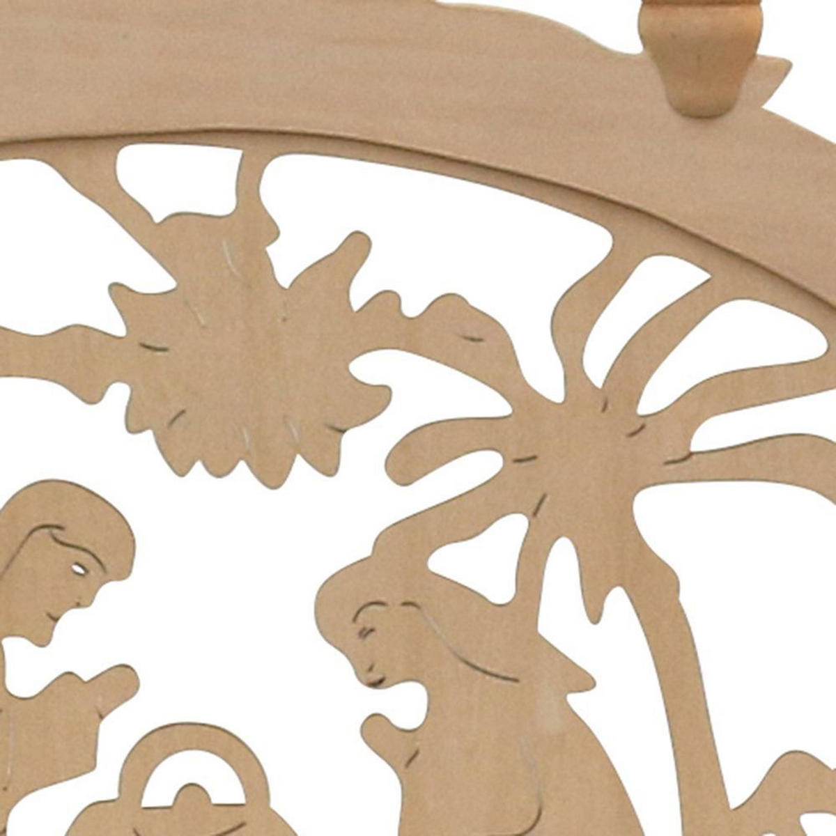 SCHWIBBOGEN Geburt 7-flammig - Multicolor, Holz (0.1/1/0.1cm) - Dekoteam24