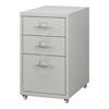 ROLLCONTAINER Kökar - Weiß, Metall (28/48/41cm) - [en.casa]