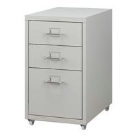 ROLLCONTAINER Kökar - Weiß, Metall (28/48/41cm) - [en.casa]