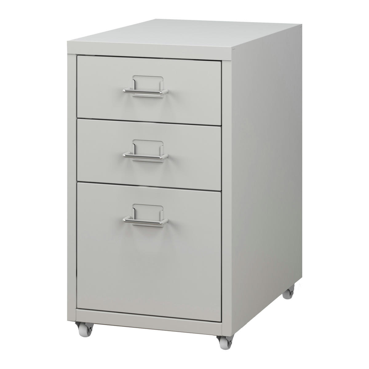 ROLLCONTAINER Kökar - Weiß, Metall (28/48/41cm) - [en.casa]