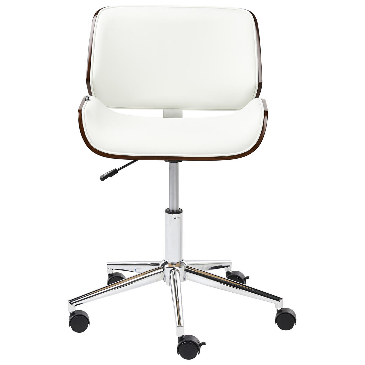 SCHREIBTISCHSTUHL Weiß Totowa - Weiß, Kunststoff (54/77/39cm) - Beliani