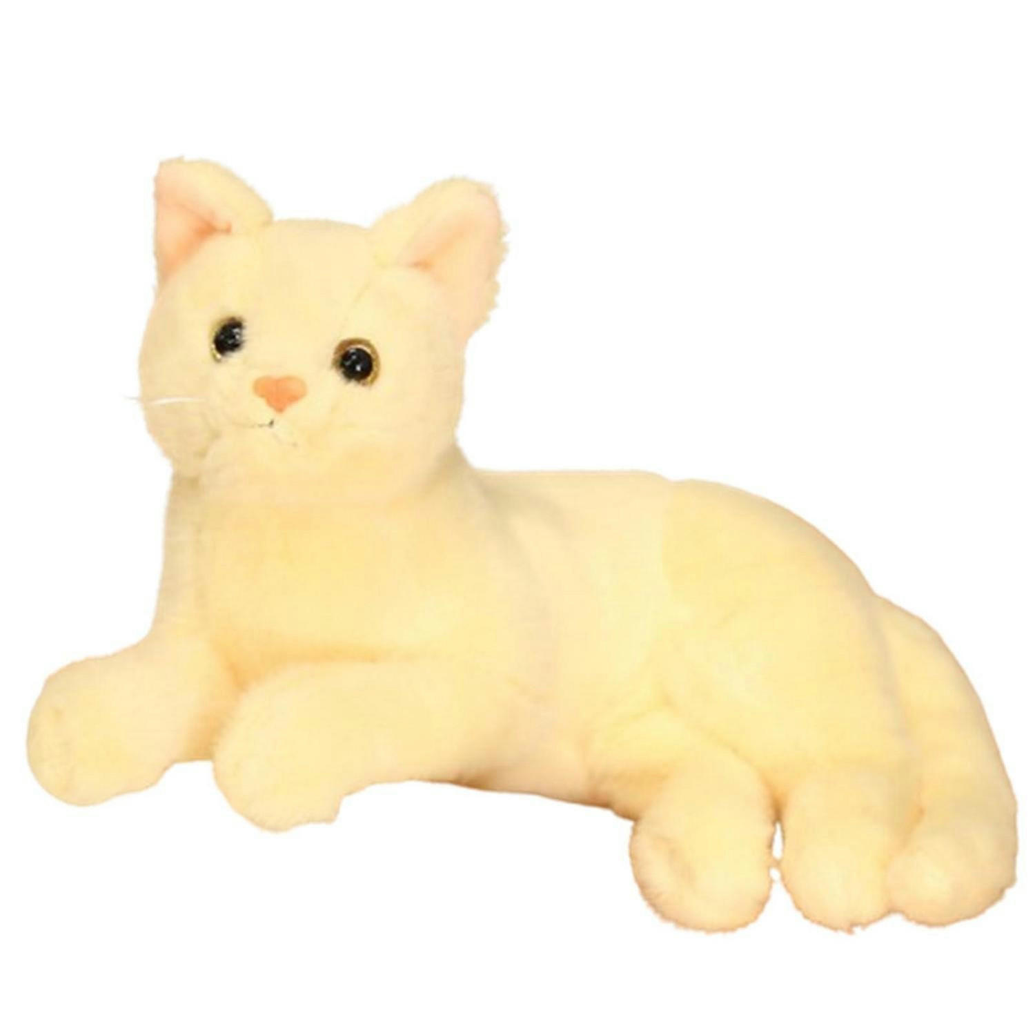 KUSCHELTIER Katze Lebensecht 36 cm Gelb - Gelb, Textil (15/36cm)