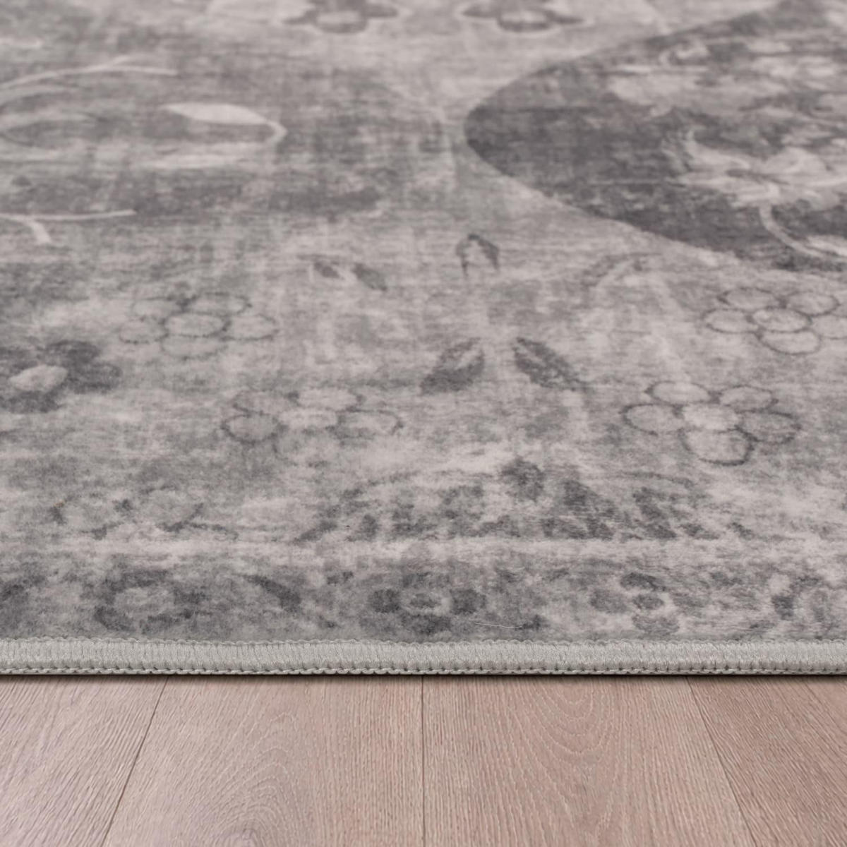 KURZFLOR-TEPPICH SEMER 421 GRAU 120X160 - Grau, Kunststoff (120/160cm) - Paco Home