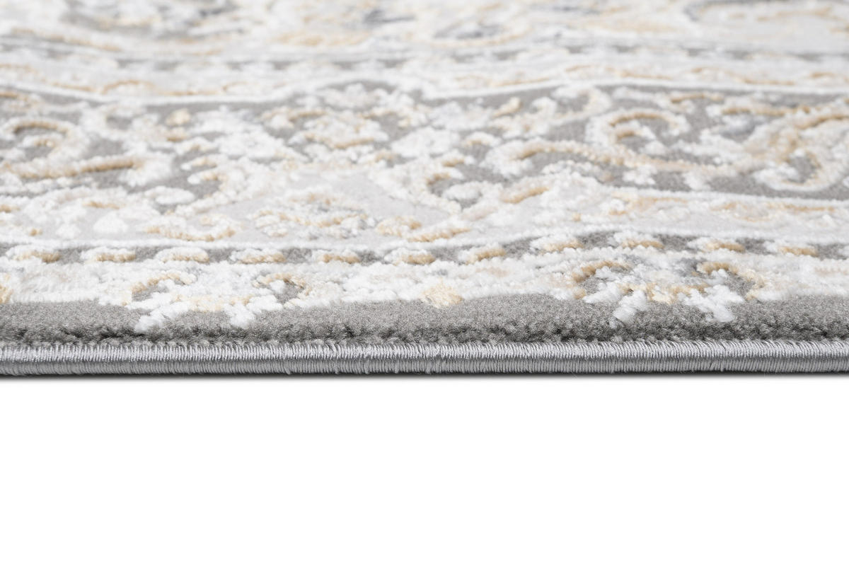 TEPPICH HERA Grau Creme 80/150 cm - Creme/Grau, Textil (80/150cm) - Tapiso