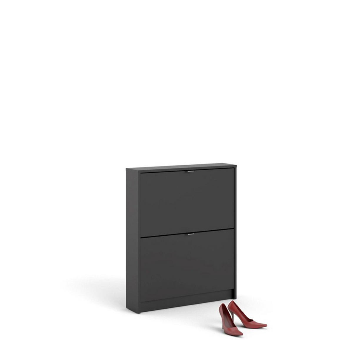 SCHUHKIPPER schwarz - Schwarz, Holzwerkstoff (70/85/17cm) - ebuy24