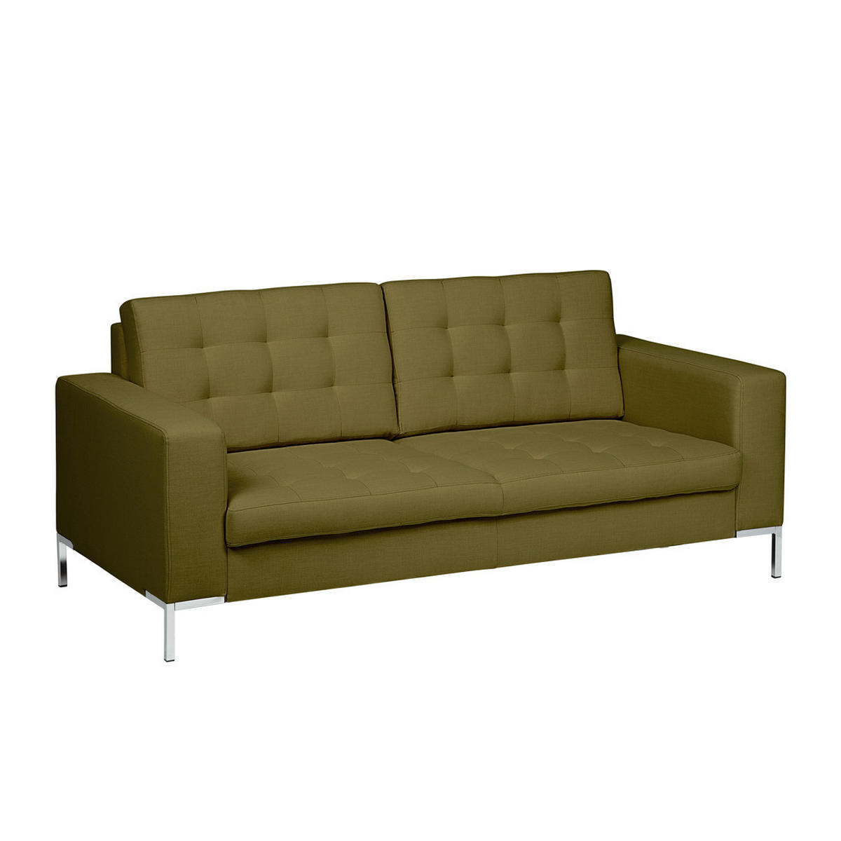 2-SITZER SOFA - Webstoff - Olivgrün, Textil (179/80/88cm) - home24