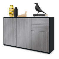 KOMMODE Ben Front in Avola-Anthrazit - Anthrazit, Holzwerkstoff (117/74/36cm) - Vladon