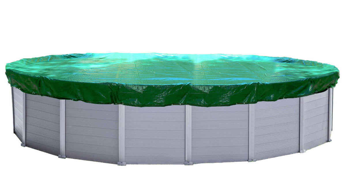 POOLABDECKUNG Rund Planenmaß Ø 260 cm für Pool 160-200 cm Grün - Grün, Kunststoff (260/260cm) - QUICK STAR