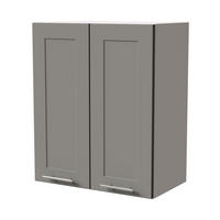 HÄNGESCHRANK Oslo W3/60 Weiß / Dust Grey Matt 60 / 32,5 / 72cm - Weiß/Grau, Holz/Holzwerkstoff (60/72/32.5cm) - Feldmann-Wohnen