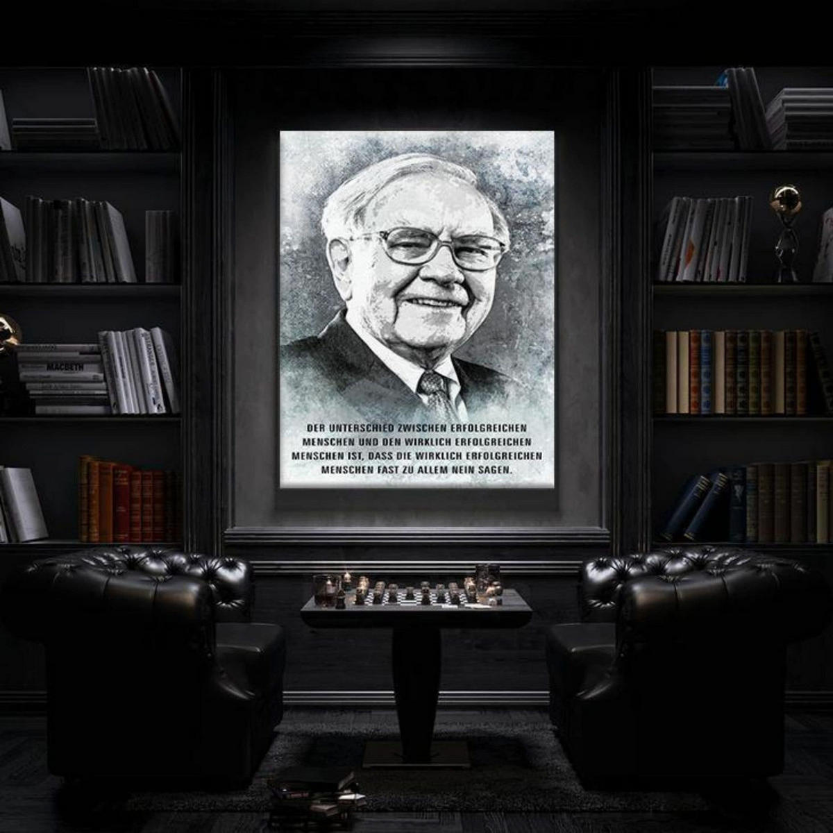 WANDBILD XXL "Erfolg bedeutet Nein zu sagen!" - 80 x 120cm - Weiß, Textil (80/120cm) - Hustling Sharks