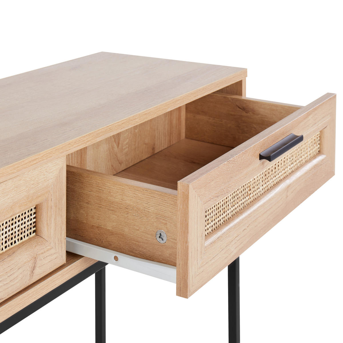 KONSOLENTISCH Heller Holzfarbton Pasco - Hellbraun, Holzwerkstoff (29/100/81cm) - Beliani