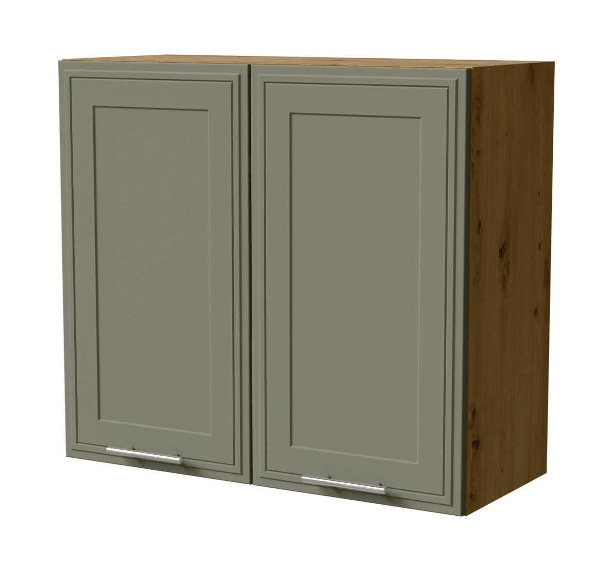 Feldmann-Wohnen Hängeschrank Grün, Eiche Artisan 80x72x32.5 cm