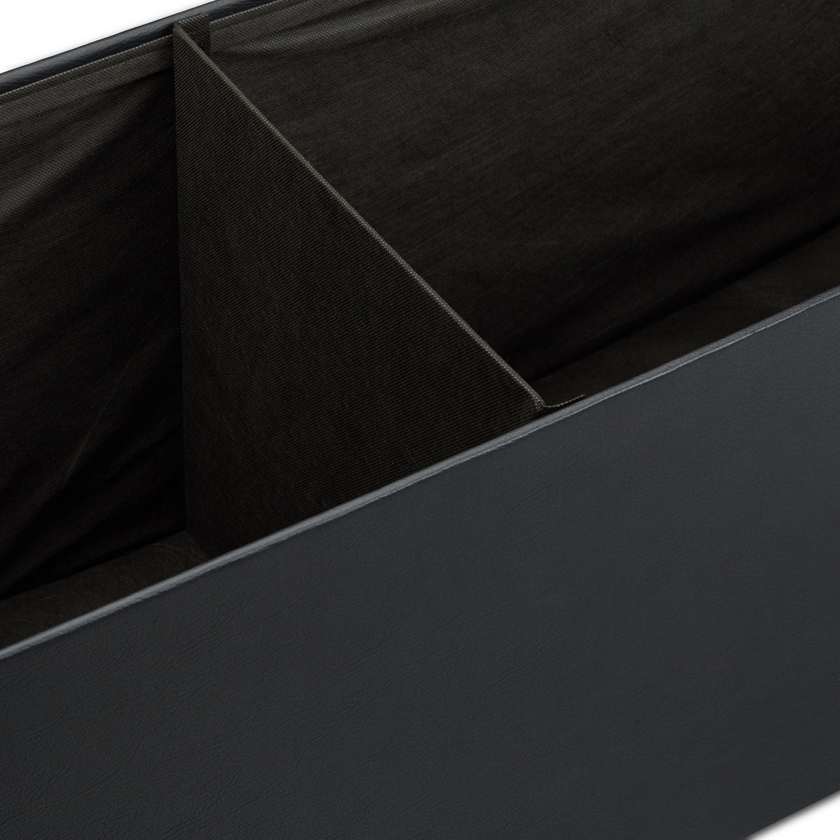 FALTBARE Sitzbank - Schwarz, Holzwerkstoff/Kunststoff (38/38/114cm) - Relaxdays