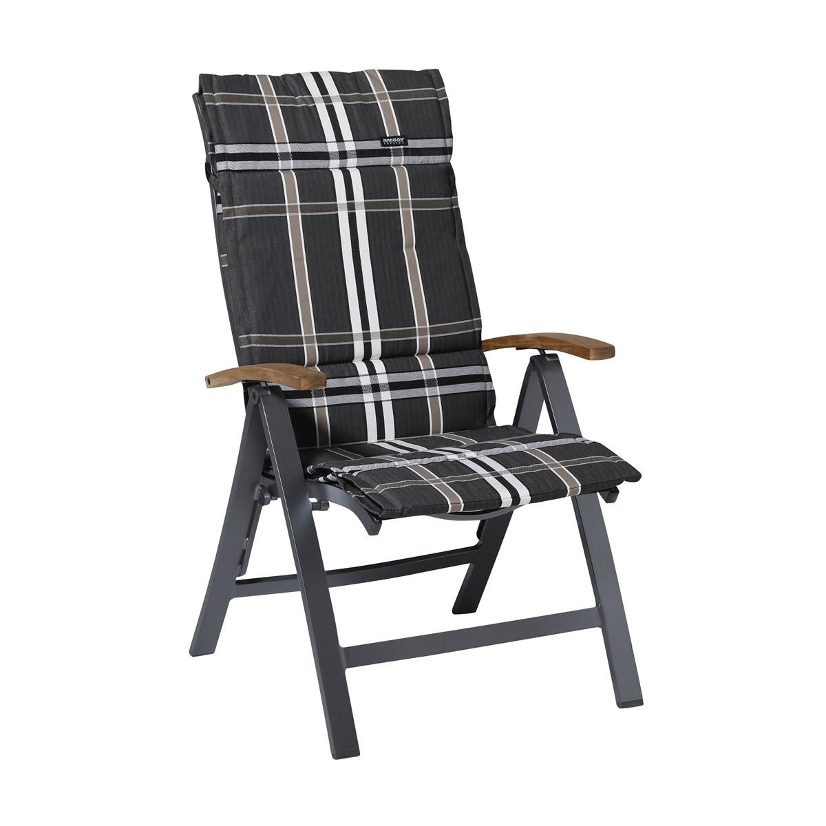 GARTENSTUHLKISSEN Nils 125/50 cm 4er-Set - Taupe, Textil (50/3/125cm) - Madison
