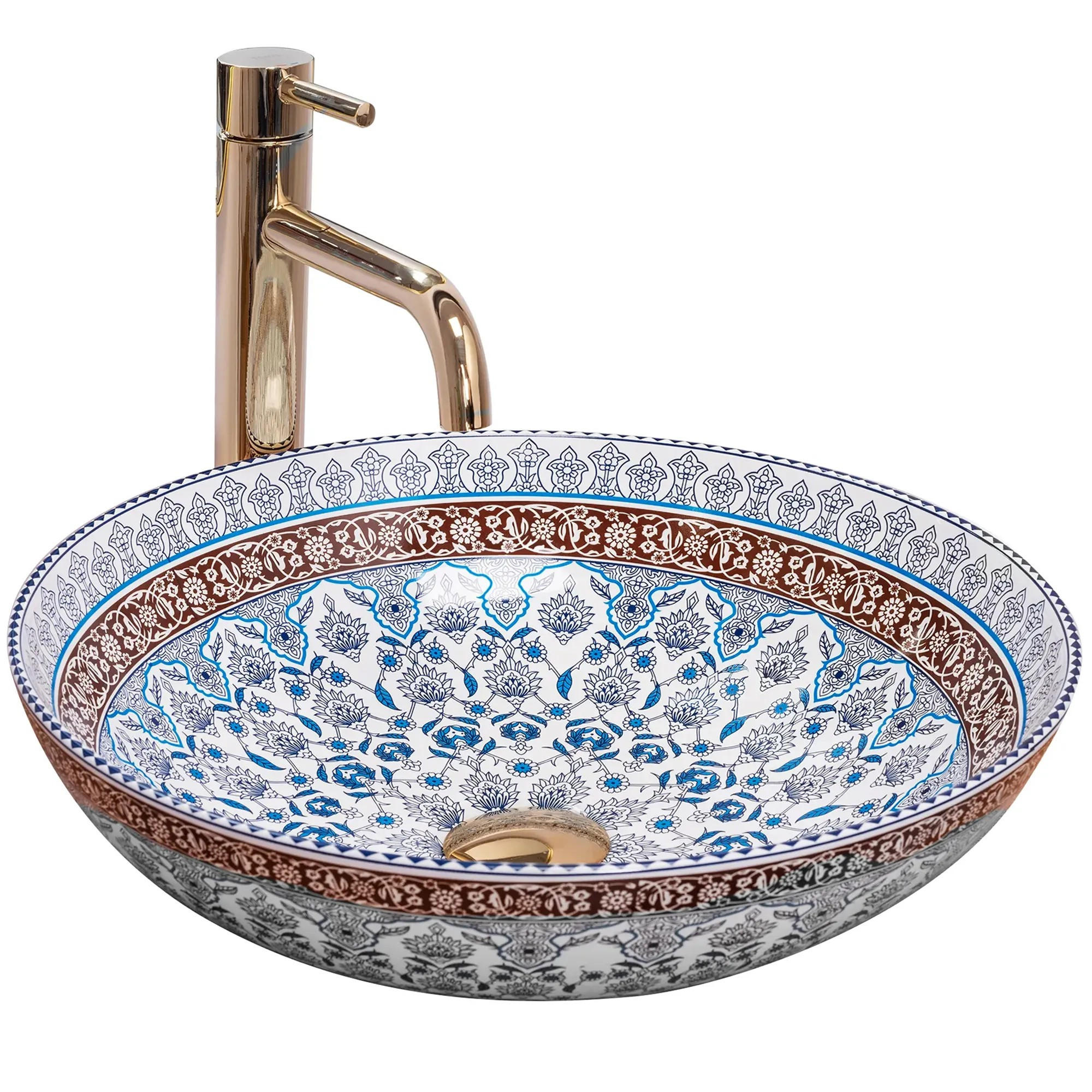 AUFSATZWASCHBECKEN ARTE BLUE 40/40/11,5 cm - Blau, Keramik (40/11.5/40cm) - REA