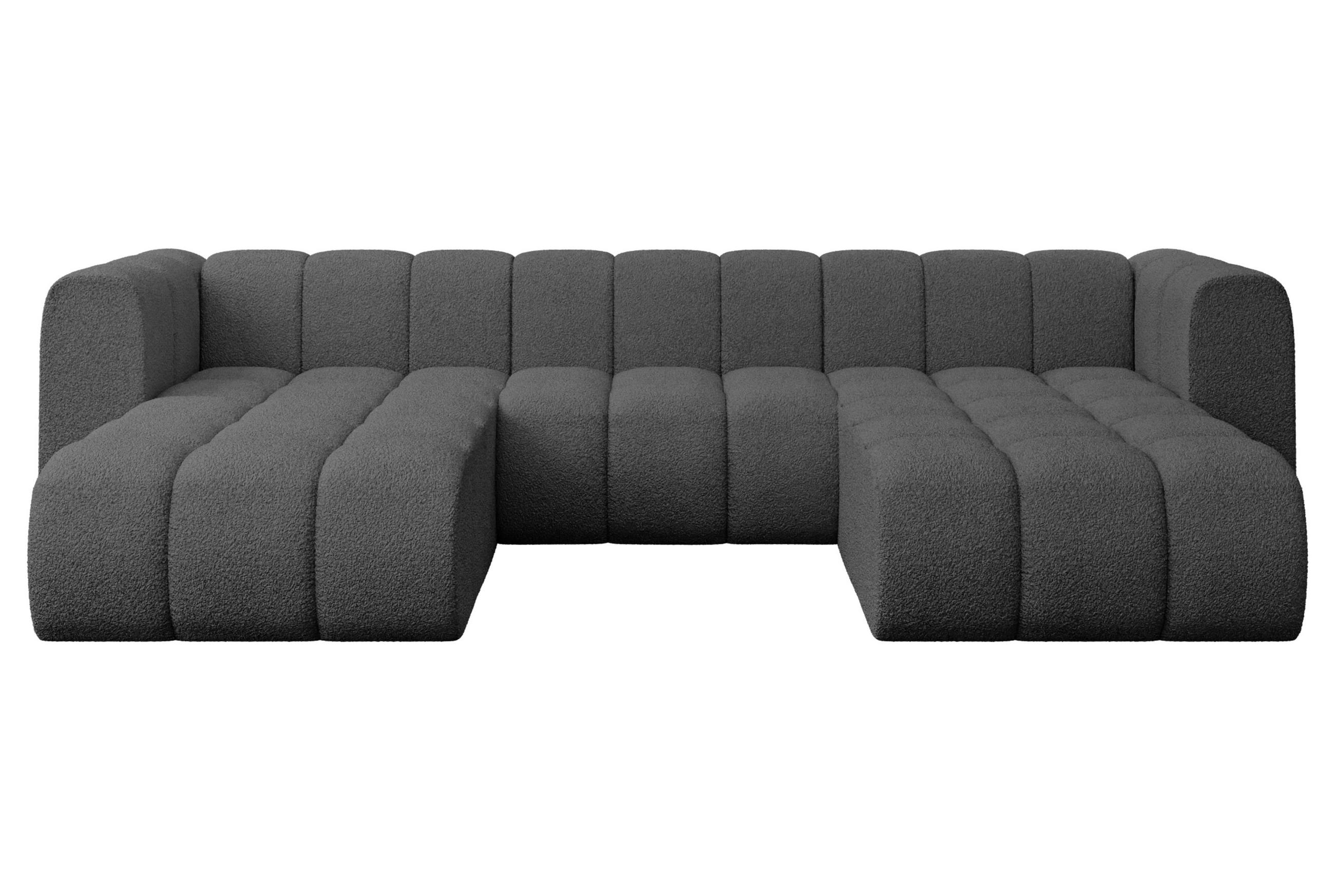 WOHNLANDSCHAFT modulares Sofa Joren-U1 - 319x177x70 cm Grau - Grau, Holzwerkstoff/Textil (319/70/177cm) - ALTDECOR